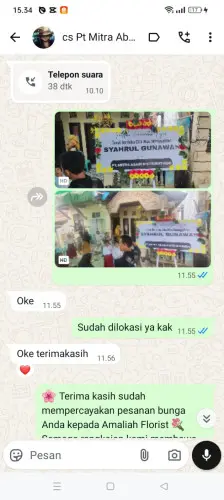 Testimonial Papan Bunga cisangu