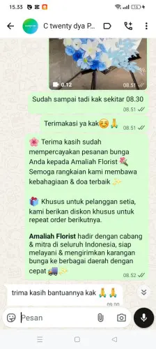 Testimonial Standing Flower cisangu