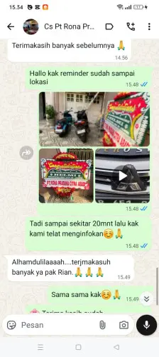 Testimonial Papan Bunga cisangu